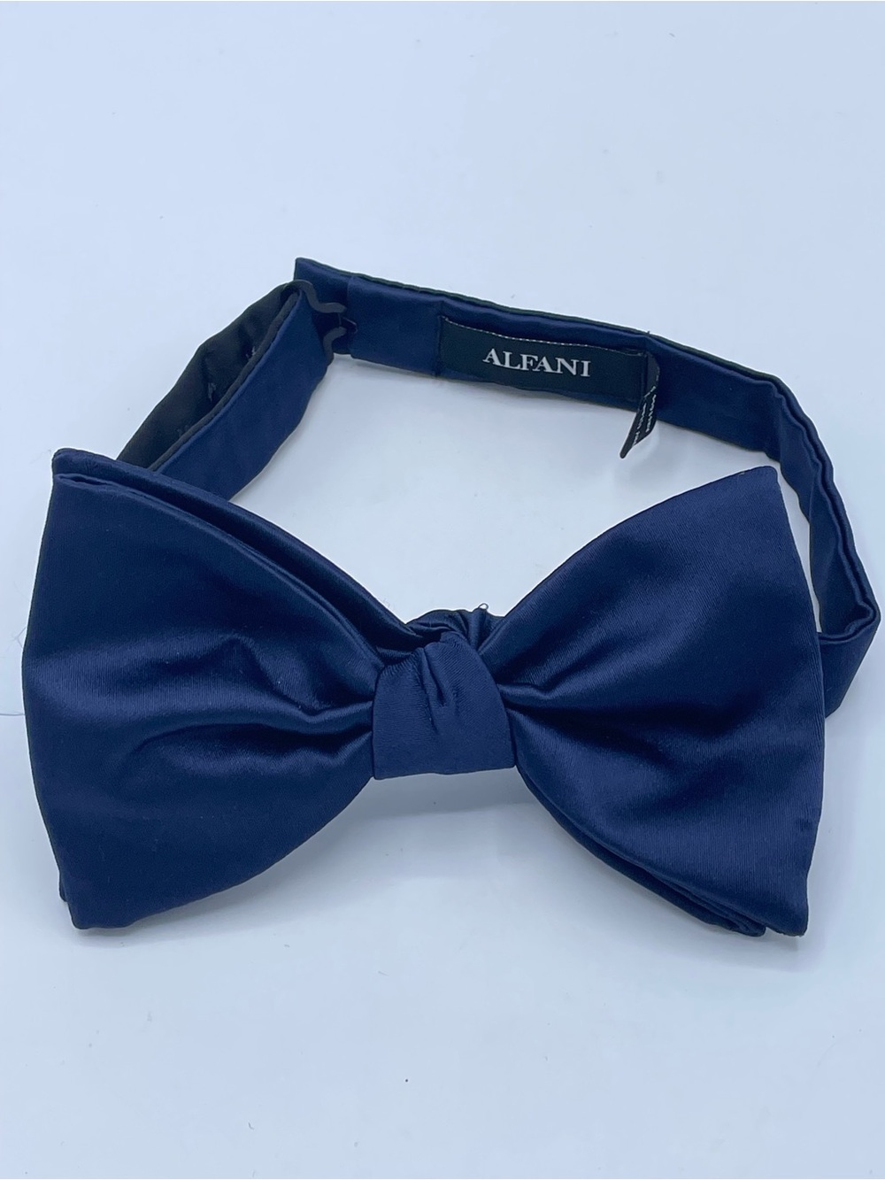 Alfani Men's Navy Blue Silk Bow Tie